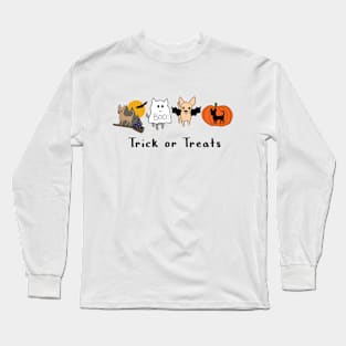 Halloween Chis - Smooth Coat Chihuahuas - Halloween Chihuahua Tee Long Sleeve T-Shirt